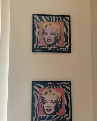 Due quadri Marilyn Monroe Pop 39x39