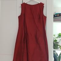 tubino satin rosso