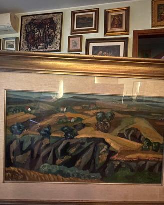 Quadro paesaggio firmato vari soggetti