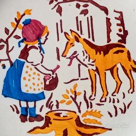 Art Deco Majolica Schramberg aerografo