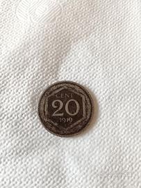 Moneta 20 cent. del 1919