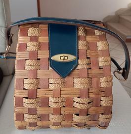 Borsa rigida Vimini Vintage Con Tracolla 