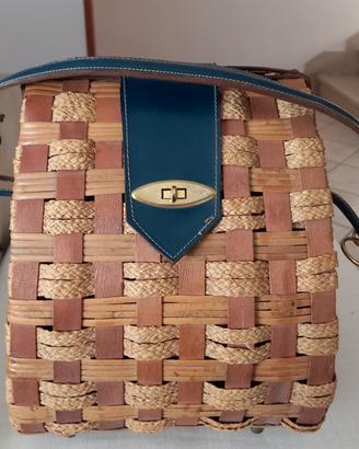 Borsa rigida Vimini Vintage Con Tracolla 