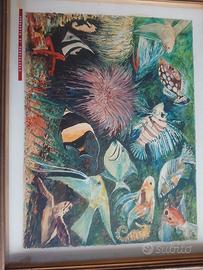 Quadro ad acquarello: acquario di Montecarlo 