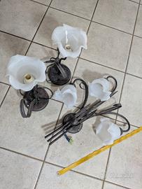 applique + 2 abat jour