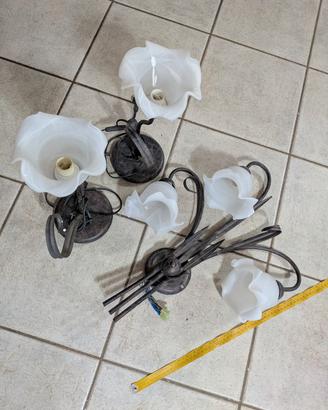 applique + 2 abat jour