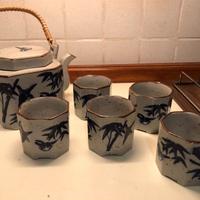 Servizio da te cinese in ceramica decorata