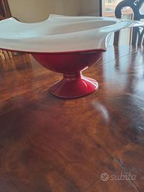 Alzati vetro soffiato rosso e bianco