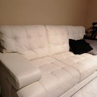 Divano Bianco In Pelle