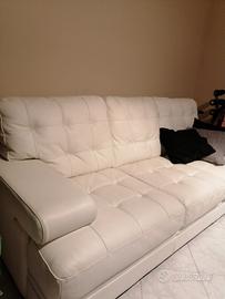 Divano Bianco In Pelle