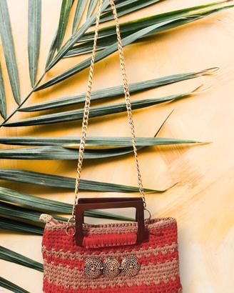 borsa crochet, stile retro