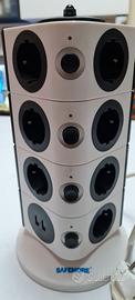 Multipresa a torre Safemore 15 prese Schuko + 2USB