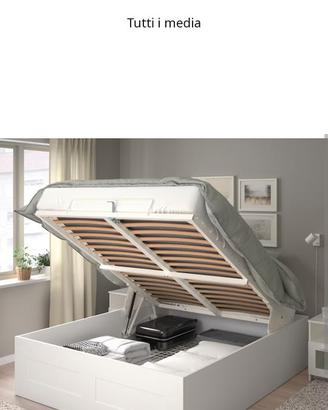 Letto contenitore 1 piazza e mezzo Ikea Brimnes