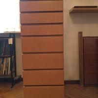 Cassettiera Cameretta Bambini 7 Cassetti - Faggio