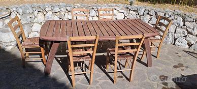 TAVOLO GIARDINO COMPLETO