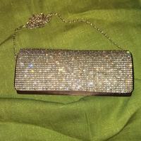 Pochette gioiello, cioccolato, con Tracolla, nuova