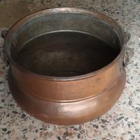 Calderone in rame porta pianta