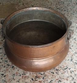 Calderone in rame porta pianta