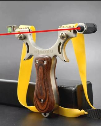 fionda con mirino laser