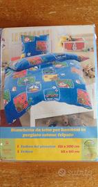 Copripiumone singolo + 1 federa + lenzuolo sotto 