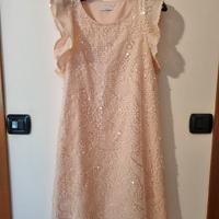 abito rosa con paillettes motivi