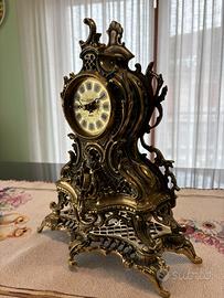 Orologio da tavolo anni 80' in metallo made in Pol