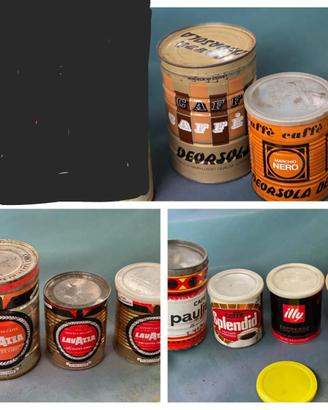 scatole in latta varie marche caffè anni 70/80