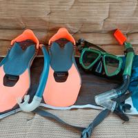 Decathlon/ subea pinne snorkeling boccaglio/ sacca