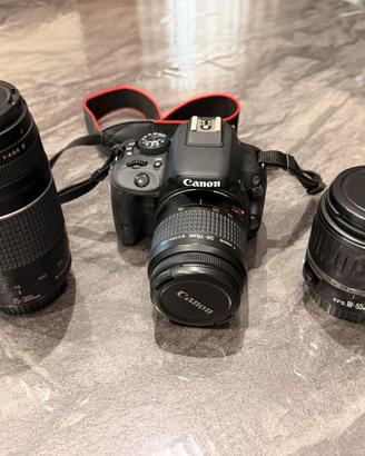 Canon eos 100D + 18-55mm + 75-300mm + 38-76mm