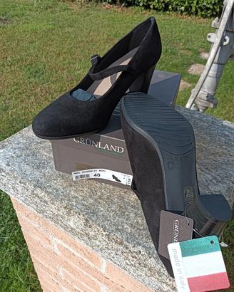 scarpe donna camoscio nero Grunland 