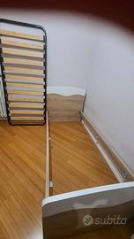 Giroletto struttura legno e rete a doghe singolo