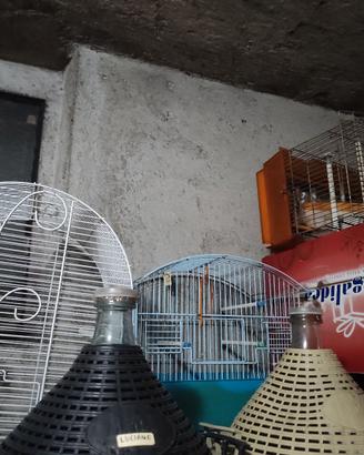 3 gabbie gabbia per uccellini con accessori 