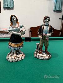 Coppia statuine Calabresi in Ceramica