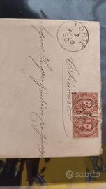Doppio francobollo Umberto I