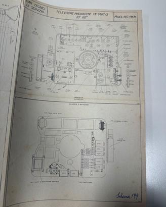 Scheda tecnica televisore Magnadyne mod MD 6167/A,