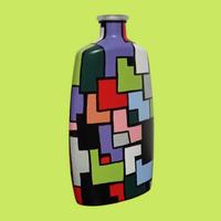 Portafiori in vetro dipinti a mano