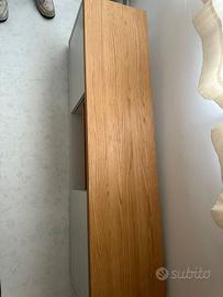 Mobile tv bianco e legno