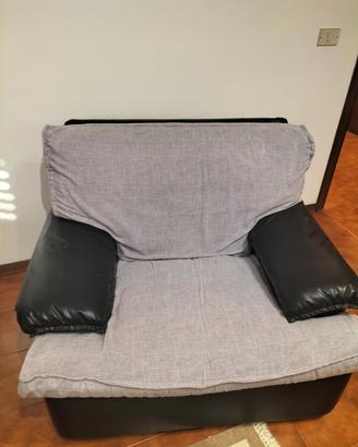 2 poltrone in pelle nera