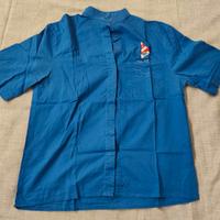 Camicia blu leggera con ricamo