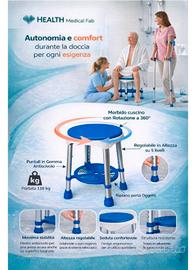 Sgabello da doccia per Anziani e Disabili