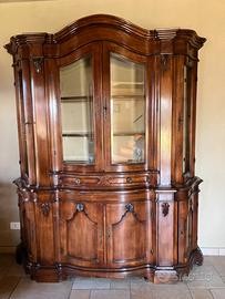 Credenza legno massello con vetrina