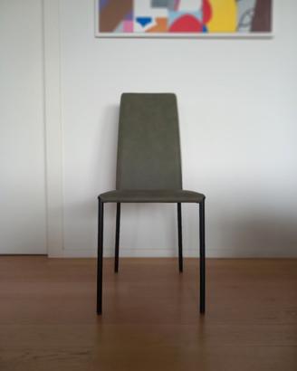 Sedia Midj similpelle verde