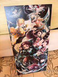 Quadro in legno demon slayer
