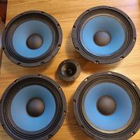 4 woofer 10" e tweeter per cassa 300 watt su 8 ohm