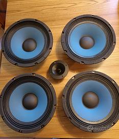 4 woofer 10" e tweeter per cassa 300 watt su 8 ohm