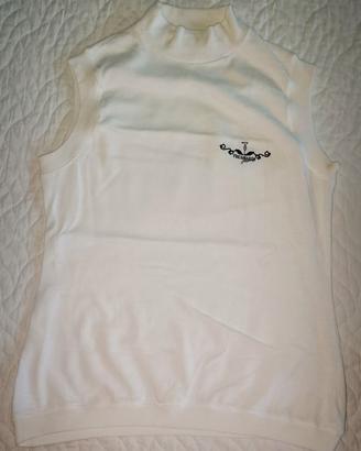 Top smanicato con mock neck Trussardi Jeans