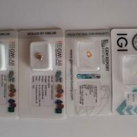 Lotto 4 diamanti naturali certificati 