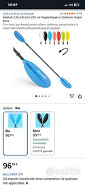 Pagaia kayak canoa abahub carbonio