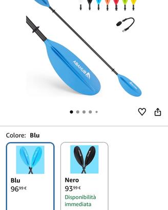 Pagaia kayak canoa abahub carbonio
