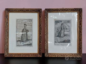 Coppia incisioni antiche